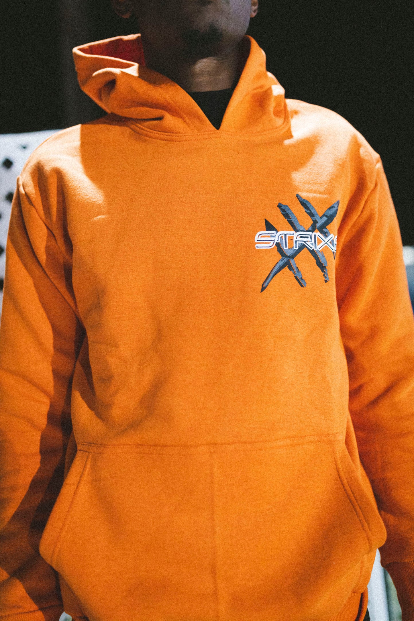 Strixe Street Style FSHN orange hoodie